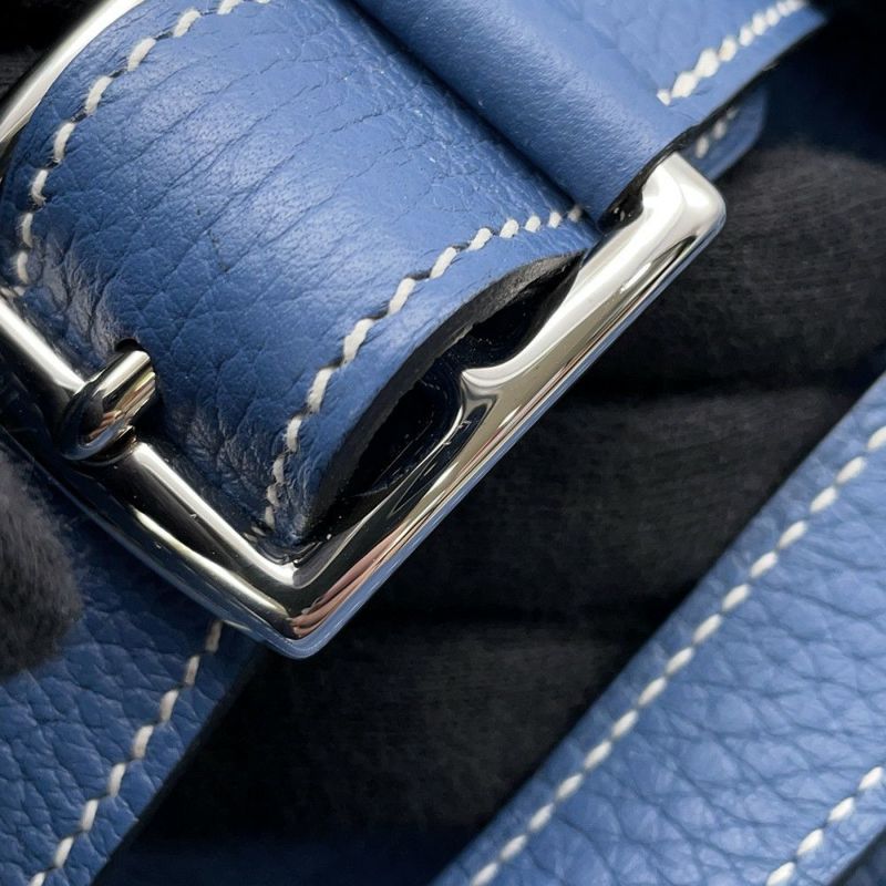 エルメス ハンドバッグ アルザン31 ブルーアガット/シルバー金具 トリヨンクレマンス X刻印 ２wayショルダー