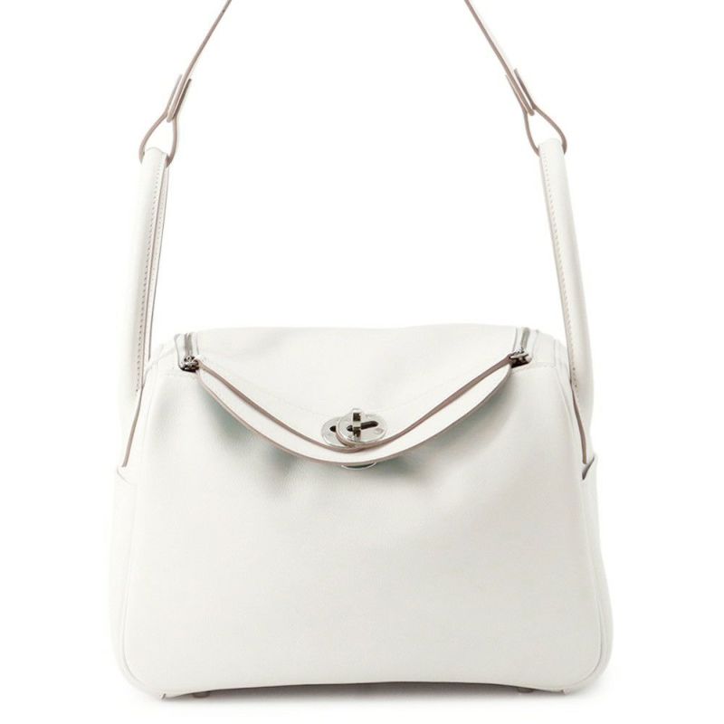 エルメス ハンドバッグ リンディ26 ヴェルソ グリスペール/ヴェールヴェルティゴ/シルバー金具 スイフト K刻印 ２wayショルダー