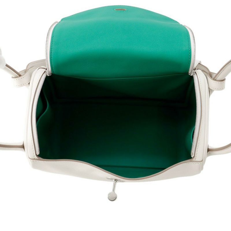 エルメス ハンドバッグ リンディ26 ヴェルソ グリスペール/ヴェールヴェルティゴ/シルバー金具 スイフト K刻印 ２wayショルダー