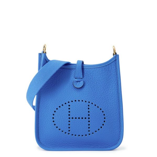 エルメス エブリンTPM 111cm アマゾン ブルーイドラ/ゴールド金具 トリヨンクレマンス K刻印