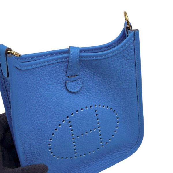 エルメス エブリンTPM 111cm アマゾン ブルーイドラ/ゴールド金具 トリヨンクレマンス K刻印