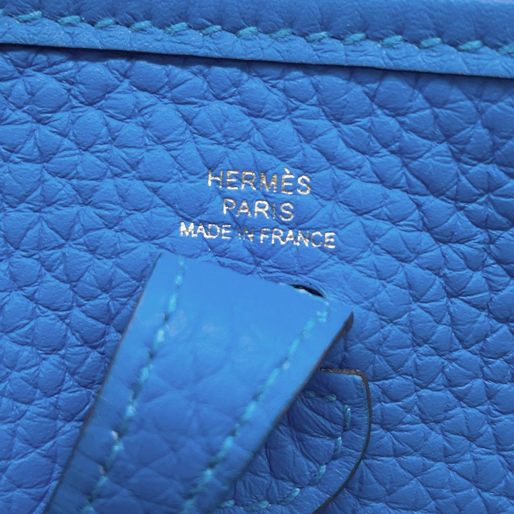 エルメス エブリンTPM 111cm アマゾン ブルーイドラ/ゴールド金具 トリヨンクレマンス K刻印