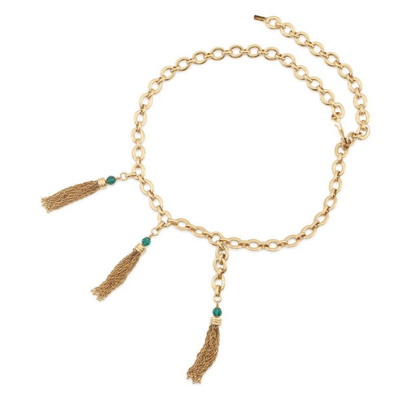 クロエ チェーンベルト POMPOMS ベルト メタル クリスタルガラス CHC25SC089CH59DCTU Chloe