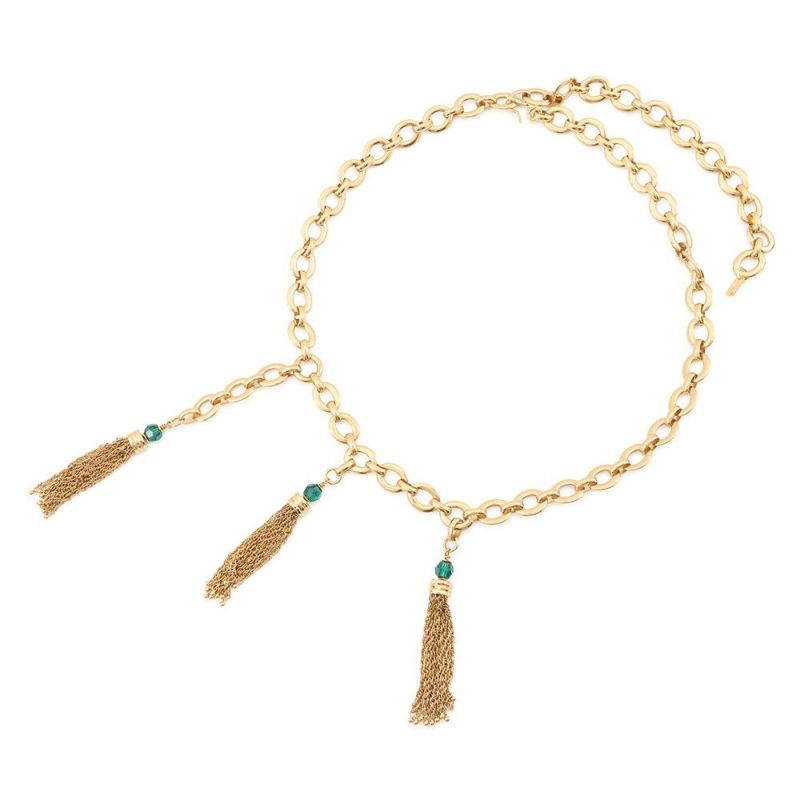 クロエ チェーンベルト POMPOMS ベルト メタル クリスタルガラス CHC25SC089CH59DCTU Chloe