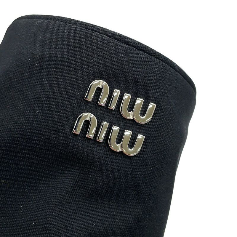 ミュウミュウ ウォーターボトル ロゴ ステンレス 350ml 5UH009 Miu Miu 水筒 マイボトル 黒