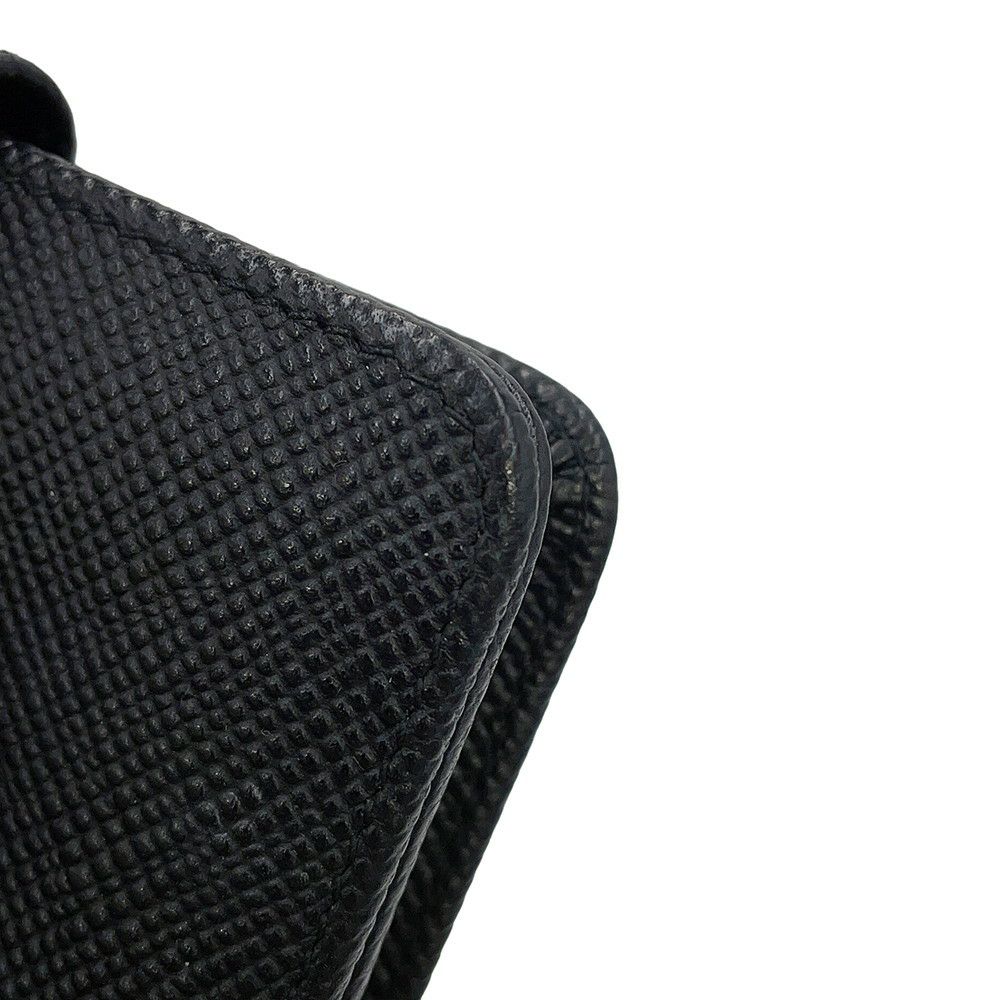 プラダ 二つ折り財布 ロゴ レザー 1ML018 PRADA 黒