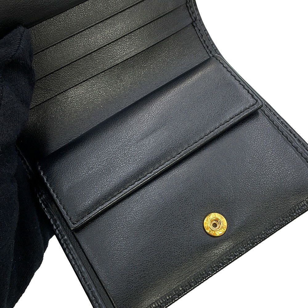 プラダ 二つ折り財布 ロゴ コンパクトウォレット 1MV204 PRADA 黒