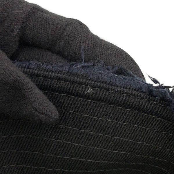 プラダ バケットハット フリンジ トライアングル ロゴ コットン サイズM 1HC137 黒