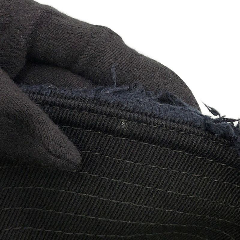 プラダ バケットハット フリンジ トライアングル ロゴ コットン サイズM 1HC137 黒