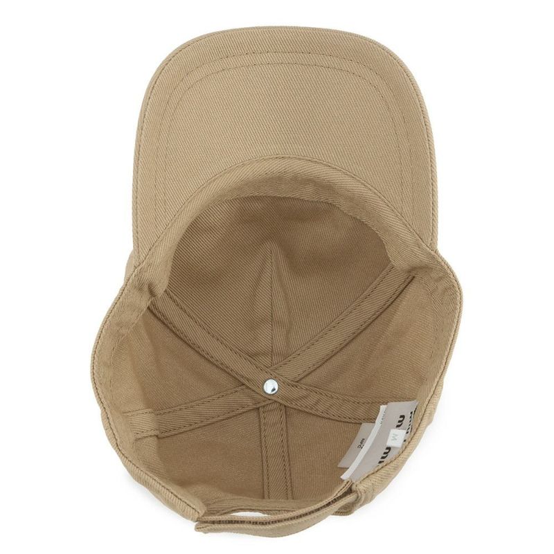 ミュウミュウ キャップ ロゴ ドリル ベースボールキャップ コットン サイズM 5HC179 Miu Miu 帽子