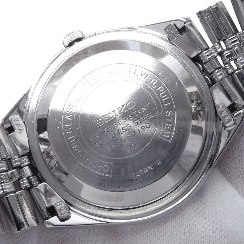 セイコー ロードマチック 5606-7190 SEIKO 腕時計 ブルー文字盤