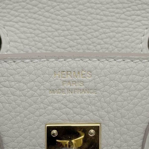 エルメス バーキン25 パールグレー/ゴールド金具 トゴ U刻印 HERMES Birkin ハンドバッグ