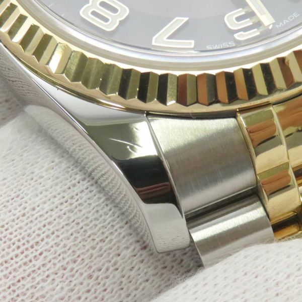 ロレックス デイトジャスト G番 SS/K18YG 116233 ROLEX 腕時計 ブラウン文字盤