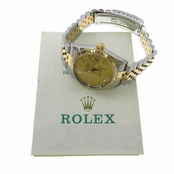 ロレックス デイトジャスト 98番 SS/K18YG 16013 ROLEX 腕時計 シャンパン文字盤