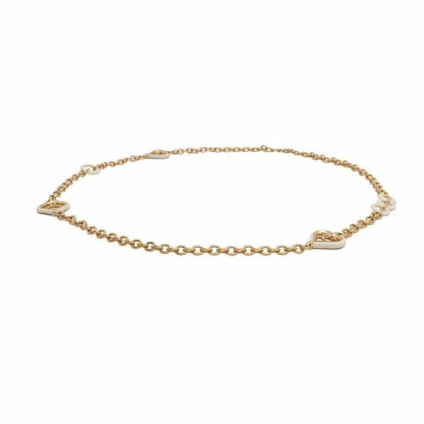 シャネル ロングネックレス ココマーク ハートモチーフ チェーン A19 P CHANEL アクセサリー 白