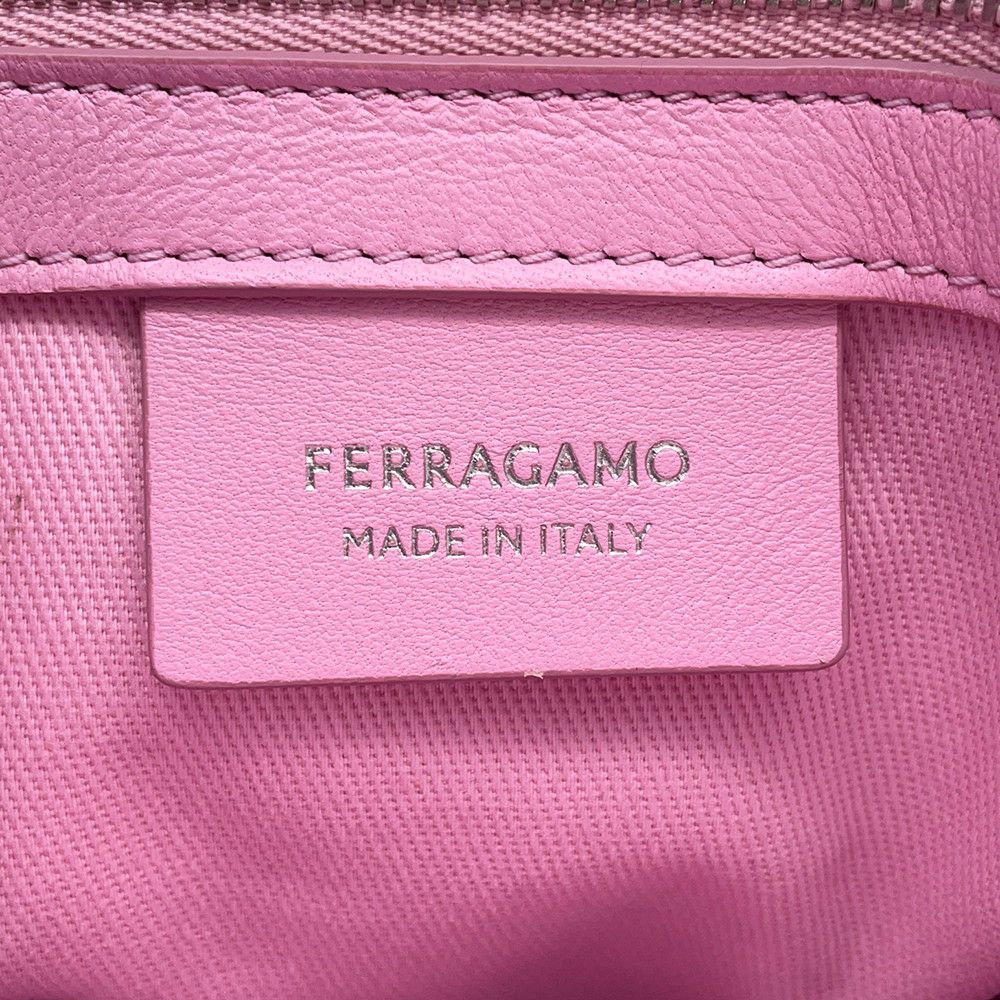 サルヴァトーレ・フェラガモ ハンドバッグ ロゴ ファブリック 214988 Ferragamo バッグ 黒