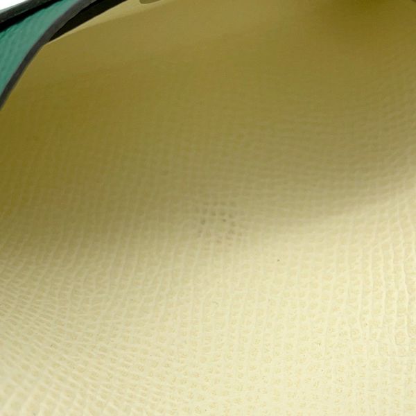 エルメス コインケース カルヴィ デュオ ヴェルソ ヴェールヴェルティゴ/ジョーヌミルトン/シルバー金具 エプソン W刻印 財布