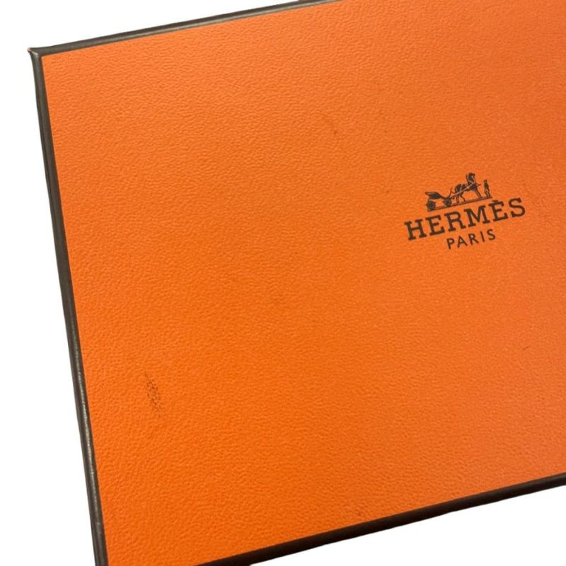 エルメス コインケース カルヴィ デュオ ヴェルソ ヴェールヴェルティゴ/ジョーヌミルトン/シルバー金具 エプソン W刻印 財布