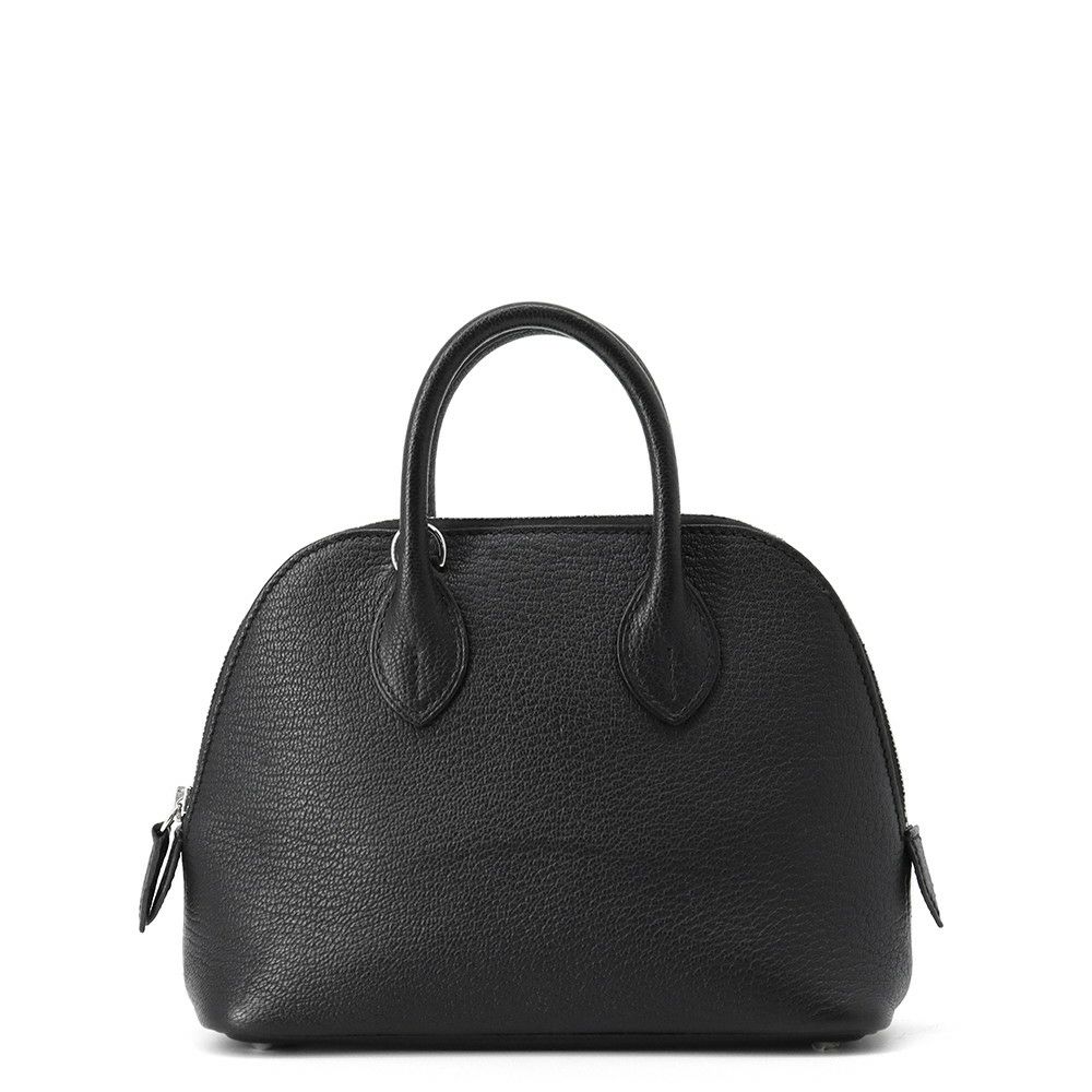 エルメス ボリード1923 ミニ ブラック/シルバー金具 シェブルミゾル K刻印 HERMES ２wayショルダー 黒