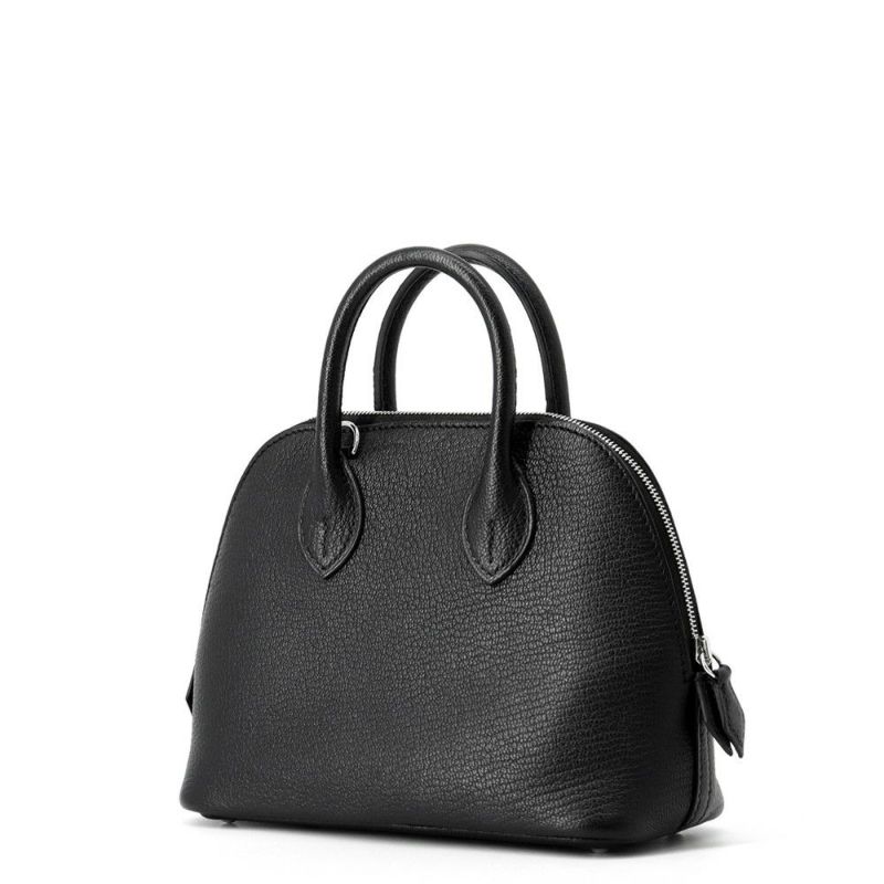 エルメス ボリード1923 ミニ ブラック/シルバー金具 シェブルミゾル K刻印 HERMES ２wayショルダー 黒