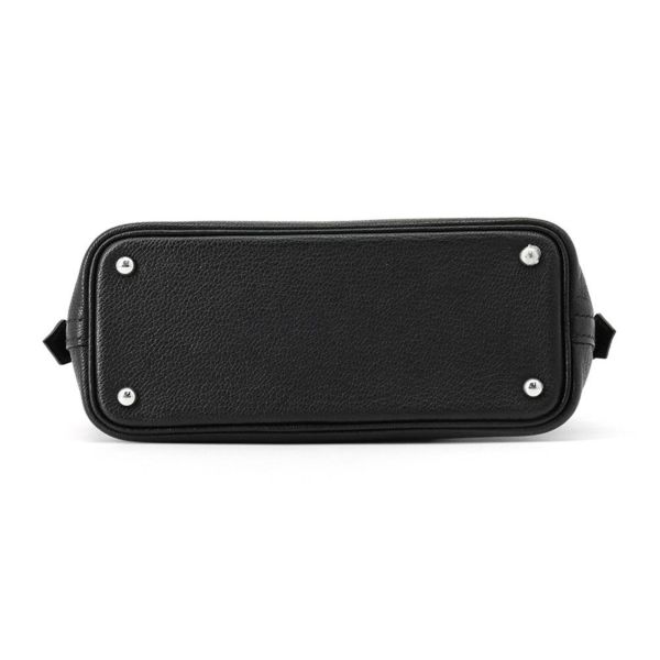 エルメス ボリード1923 ミニ ブラック/シルバー金具 シェブルミゾル K刻印 HERMES ２wayショルダー 黒