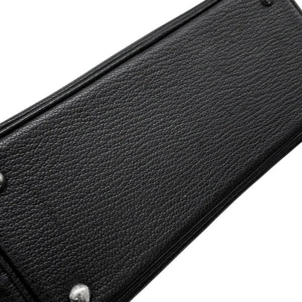 エルメス ボリード1923 ミニ ブラック/シルバー金具 シェブルミゾル K刻印 HERMES ２wayショルダー 黒