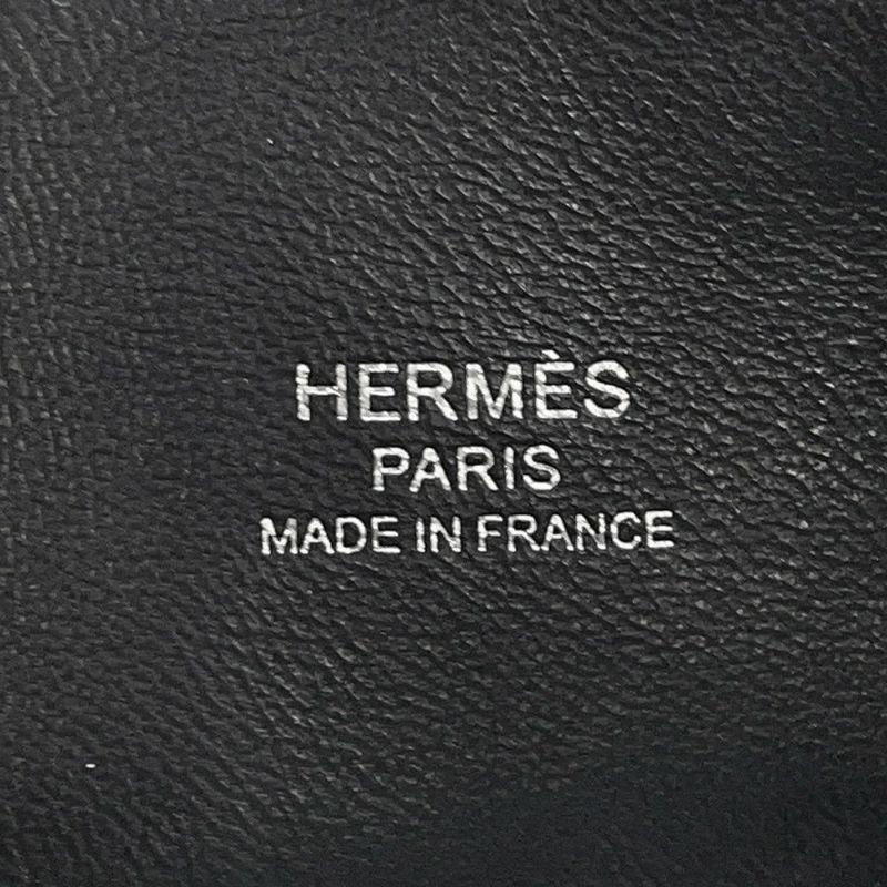 エルメス ボリード1923 ミニ ブラック/シルバー金具 シェブルミゾル K刻印 HERMES ２wayショルダー 黒