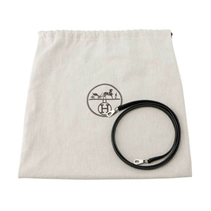 エルメス ボリード1923 ミニ ブラック/シルバー金具 シェブルミゾル K刻印 HERMES ２wayショルダー 黒