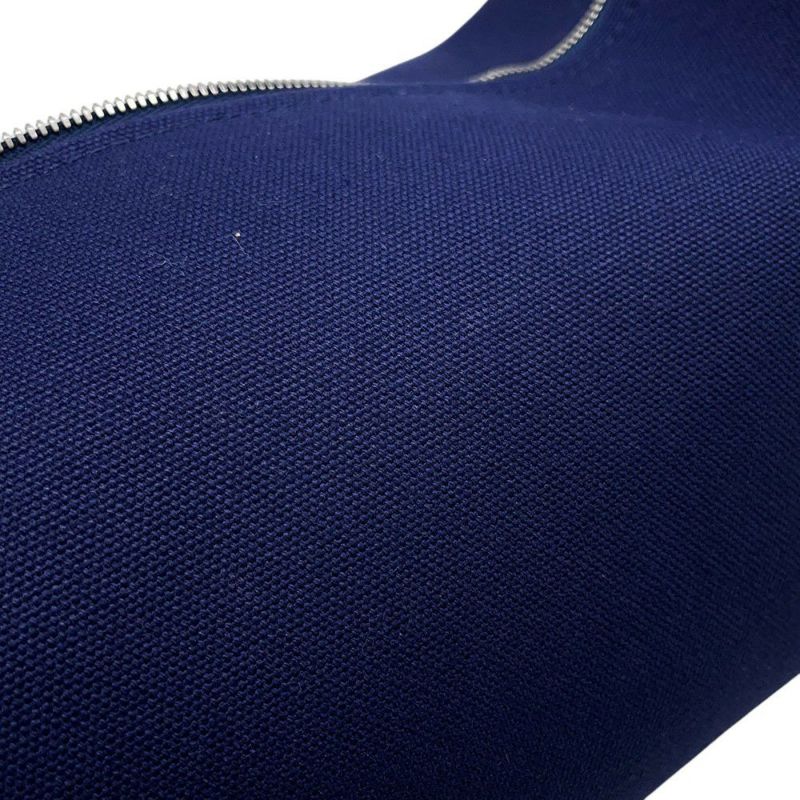 エルメス ポーチ ブリッド・ア・ブラックPM Hパヴィヨン マリン/シルバー金具 キャンバス HERMES バッグ 小物入れ