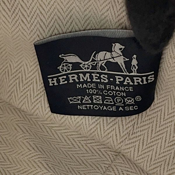 エルメス ポーチ ブリッド・ア・ブラックPM Hパヴィヨン マリン/シルバー金具 キャンバス HERMES バッグ 小物入れ