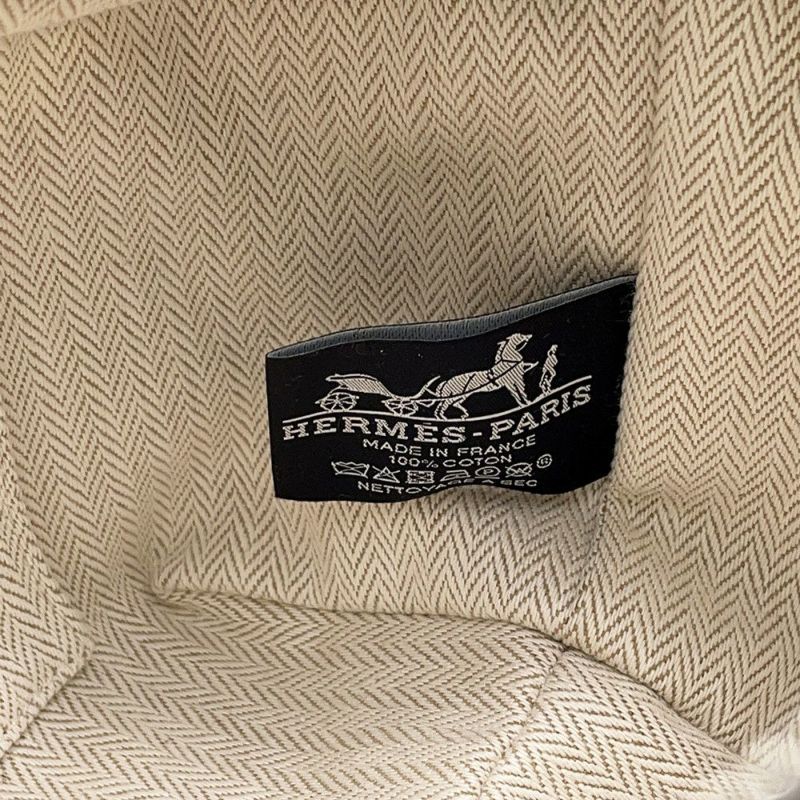 エルメス ポーチ ブリッド・ア・ブラックPM マリン/シルバー金具 キャンバス HERMES 小物入れ