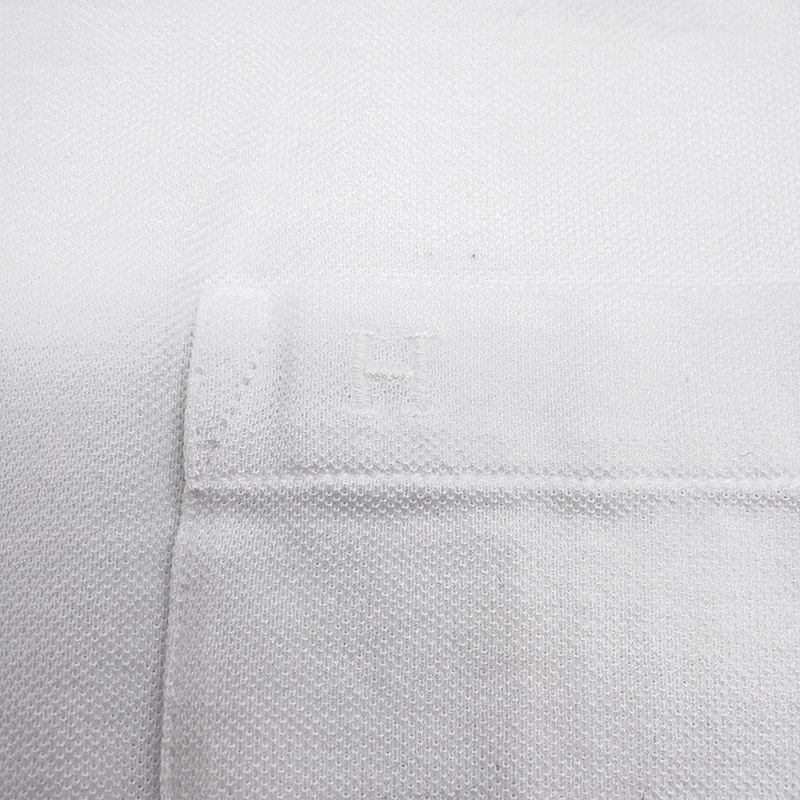 エルメス 半袖Tシャツ H刺繍 コットンピケ メンズサイズS HERMES トップス 白