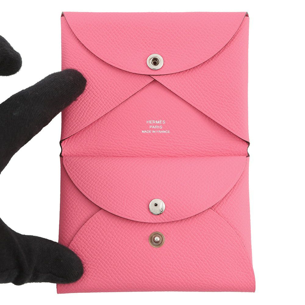 エルメス コインケース カルヴィデュオ ローズアザレ/シルバー金具 エプソン B刻印