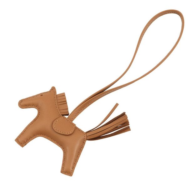 エルメス バッグチャーム ロデオ PM ゴールド ラムスキン B刻印 HERMES チャーム