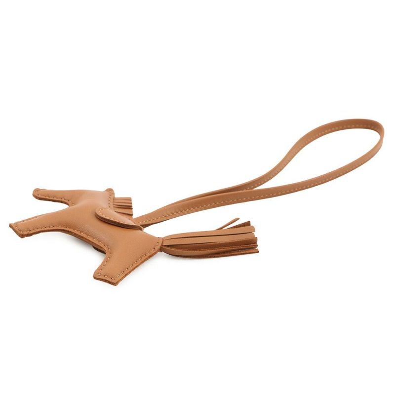 エルメス バッグチャーム ロデオ PM ゴールド ラムスキン B刻印 HERMES チャーム