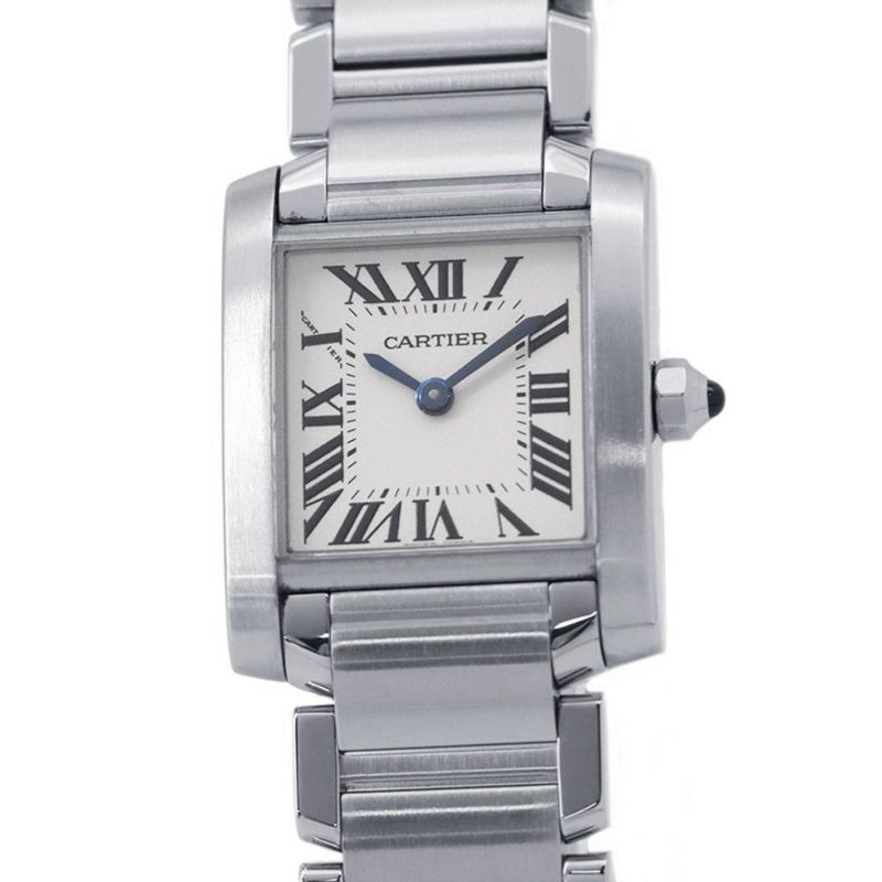 カルティエ タンク フランセーズ SM W51008Q3 Cartier 腕時計 シルバー文字盤 クォーツ