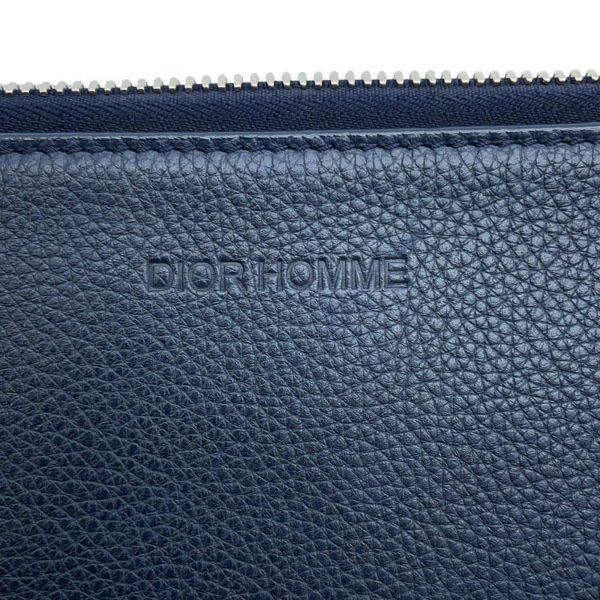 クリスチャン・ディオール クラッチバッグ ロゴ レザー Christian Dior バッグ L字ファスナー セカンドバッグ 黒