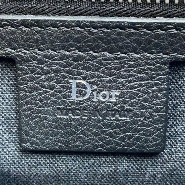 クリスチャン・ディオール クラッチバッグ ロゴ レザー Christian Dior バッグ L字ファスナー セカンドバッグ 黒