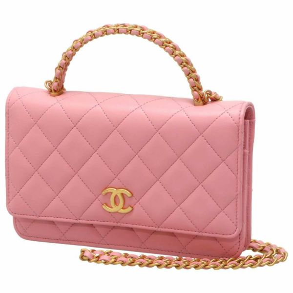 シャネル チェーンウォレット マトラッセ ココマーク ラムスキン CHANEL 財布 ピンク 安心保証 | 中古・新品ブランド販売ギャラリーレア公式通販