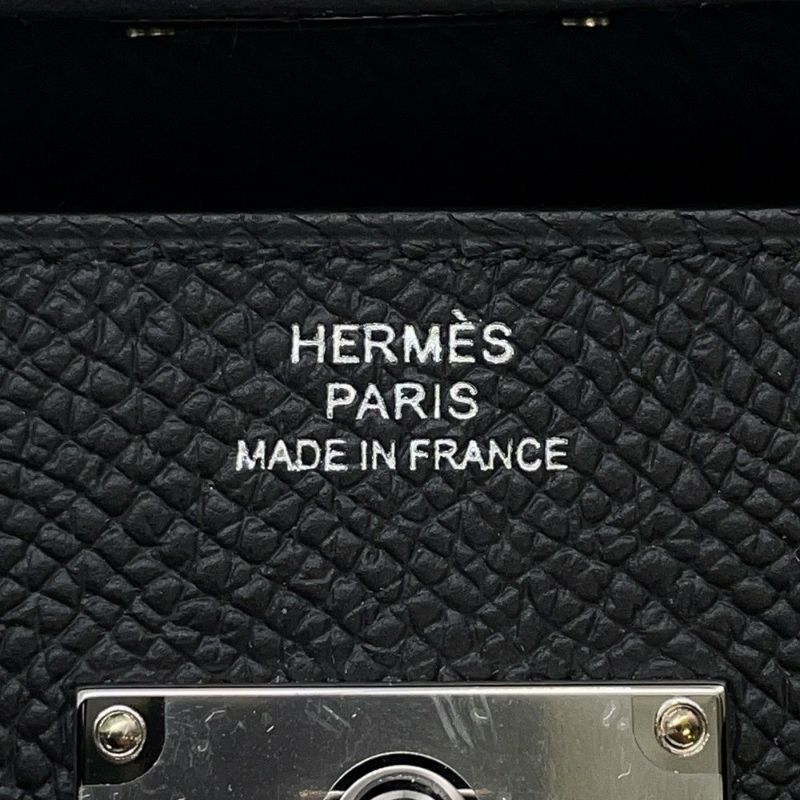 エルメス ケリーウォレット ロング トゥーゴー ブラック/シルバー金具 エプソン K刻印 HERMES 黒