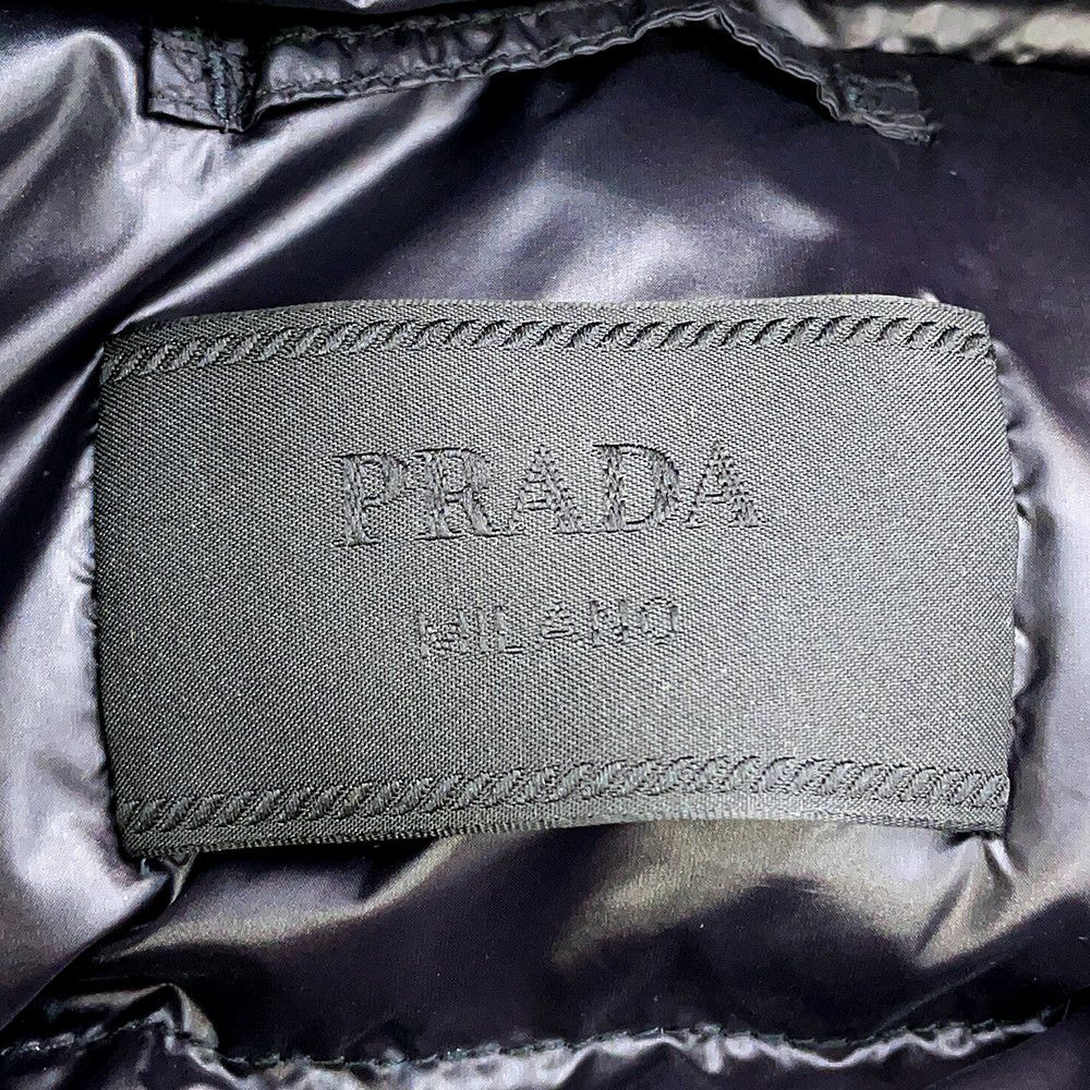 プラダ ダウンジャケット フード付 テクニカルファブリック メンズサイズM SGC689 PRADA アウター 黒