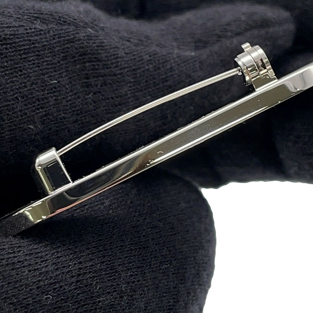 エルメス ブローチ シェーヌダンクル ブラック/シルバー金具 エプソン HERMES アクセサリー 黒