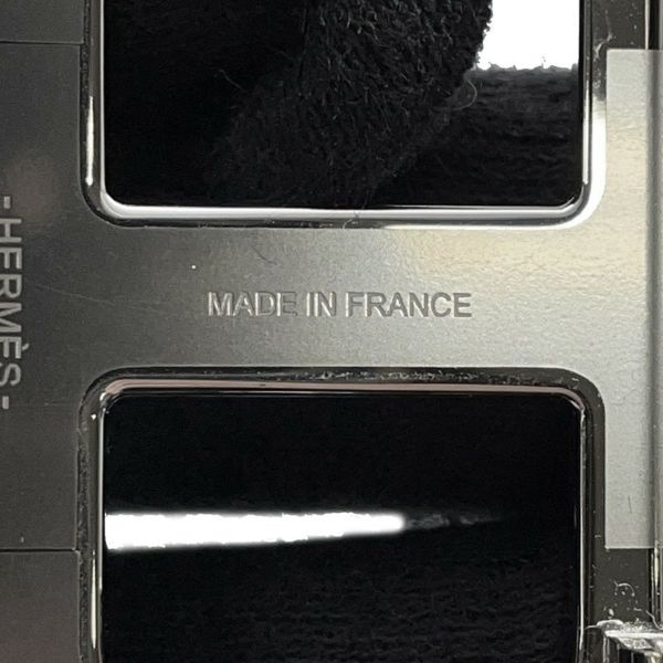 エルメス ブローチ シェーヌダンクル ブラック/シルバー金具 エプソン