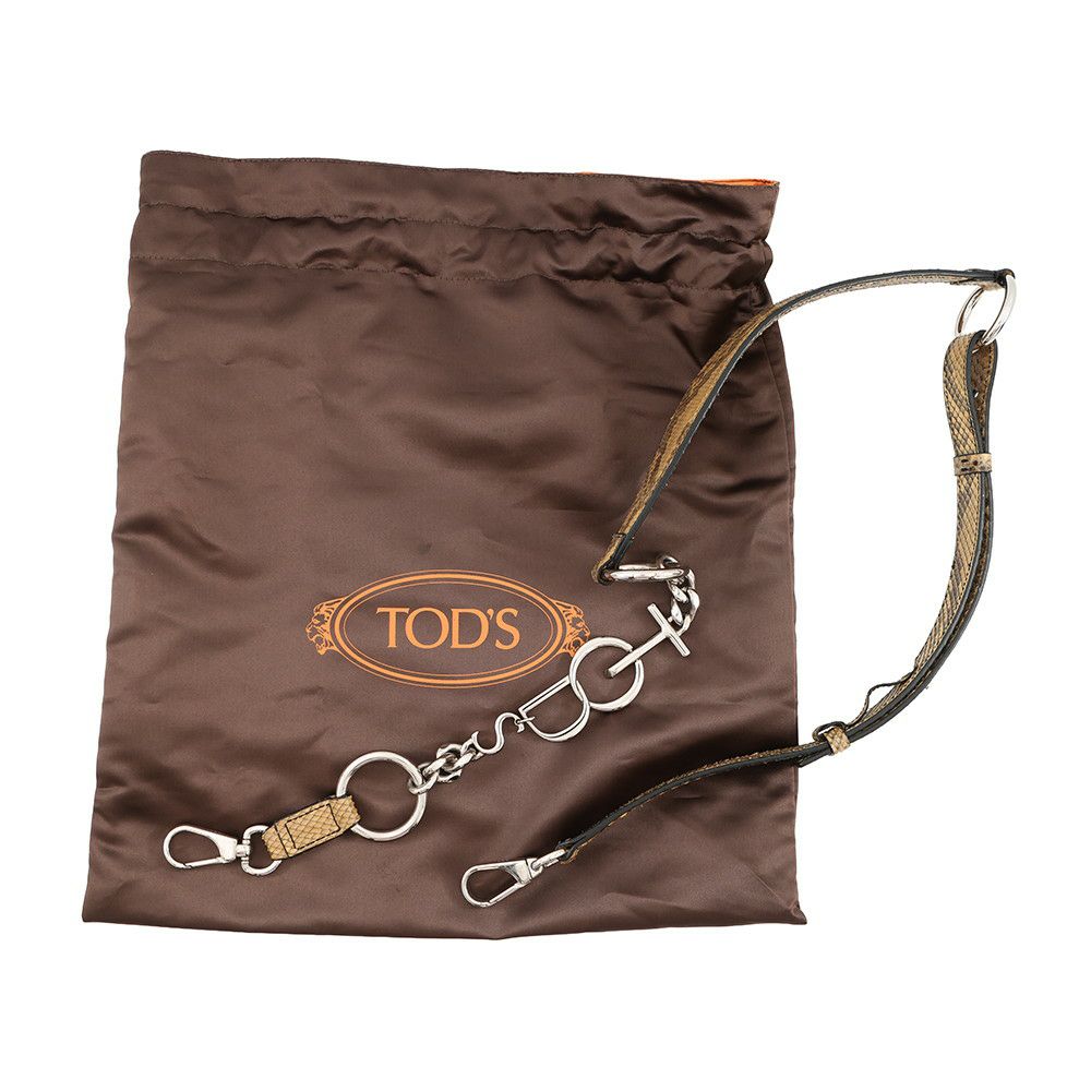 トッズ ハンドバッグ スタッズ ゴンミーニ ミニ パイソン レザー XBWDONHB100XMAB999 TOD'S 2way