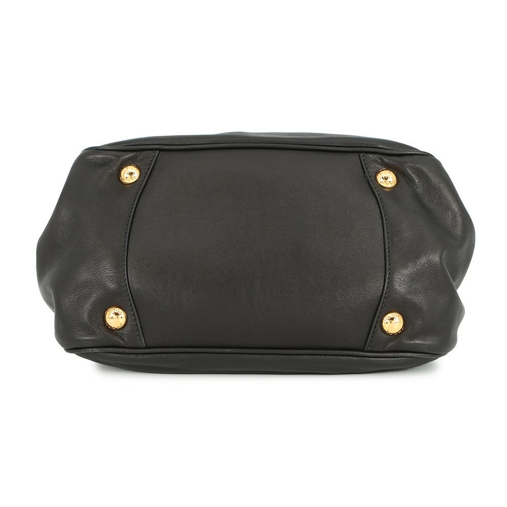 プラダ ハンドバッグ リボン レザー BN2245 PRADA 2ｗayショルダーバッグ 黒