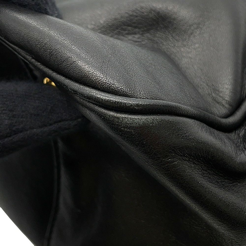 プラダ ハンドバッグ リボン レザー BN2245 PRADA 2ｗayショルダーバッグ 黒