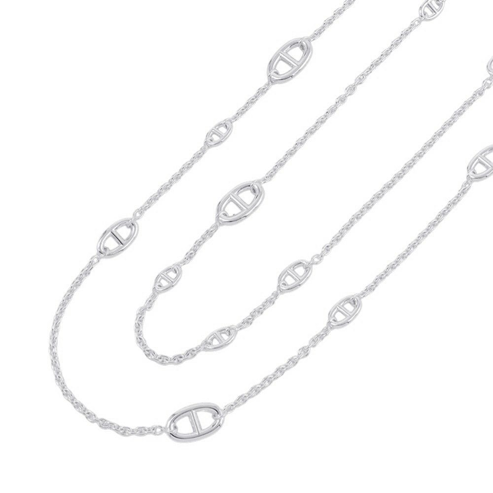 エルメス ネックレス シェーヌダンクル ファランドール SV925シルバー サイズ120 HERMES ロングネックレス ジュエリー