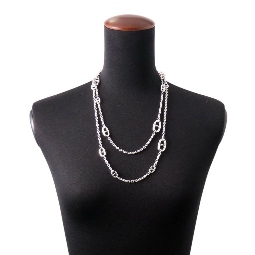 エルメス ネックレス シェーヌダンクル ファランドール SV925シルバー サイズ120 HERMES ロングネックレス ジュエリー