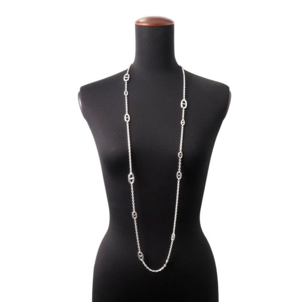 エルメス ネックレス シェーヌダンクル ファランドール SV925シルバー サイズ120 HERMES ロングネックレス ジュエリー