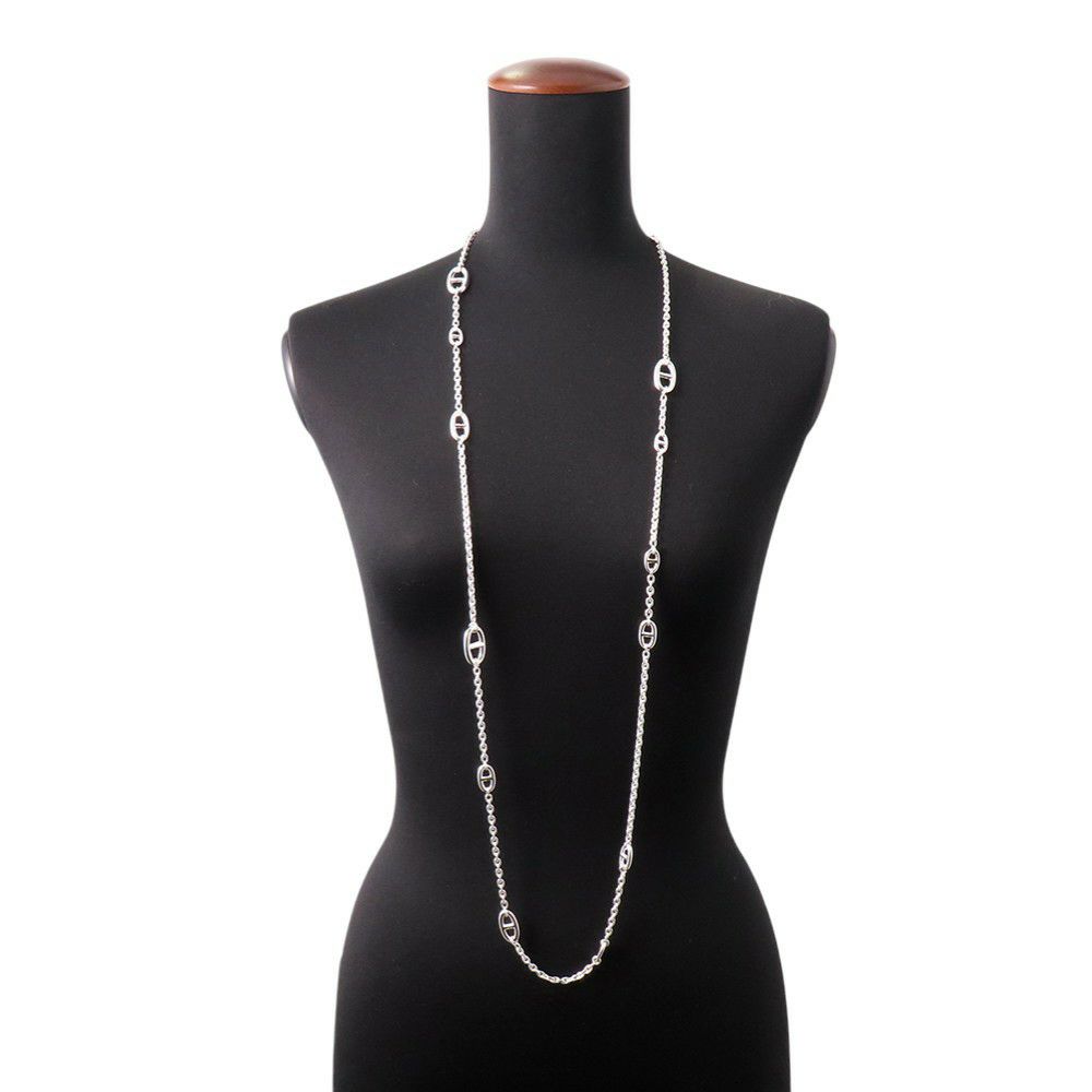 エルメス ネックレス シェーヌダンクル ファランドール SV925シルバー サイズ120 HERMES ロングネックレス ジュエリー